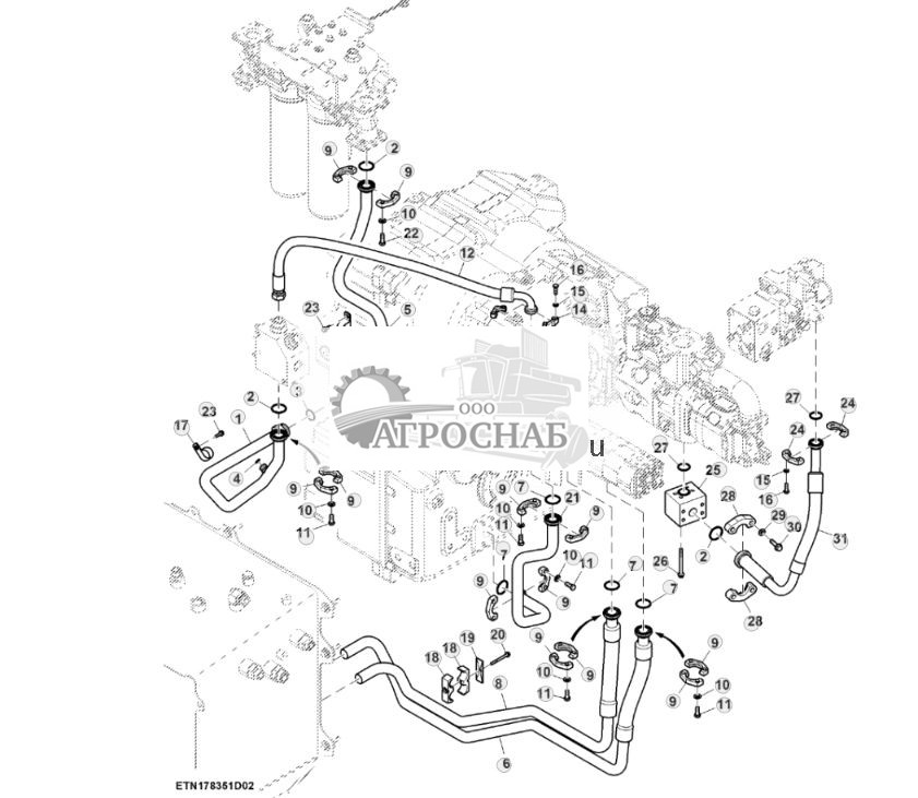 Гидравлические линии, высокий расход, с PTO, мост с двухступенчатым редуктором (23) (804101 - 805440) - ST903437 637.jpg